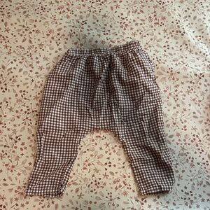 Brown Gingham Pants